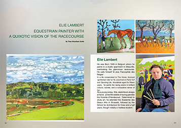 Horse Times Egypt: Equestrian Magazine :Articles :ELIE LAMBERT EQUESTRIAN PAINTER WITH A QUIXOTIC VISION OF THE RACECOURSE
