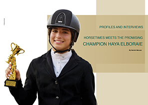Horse Times Egypt: Equestrian Magazine :Articles :PROFILES HORSETIMES MEETS THE PROMISING CHAMPION HAYA ELBORAIE