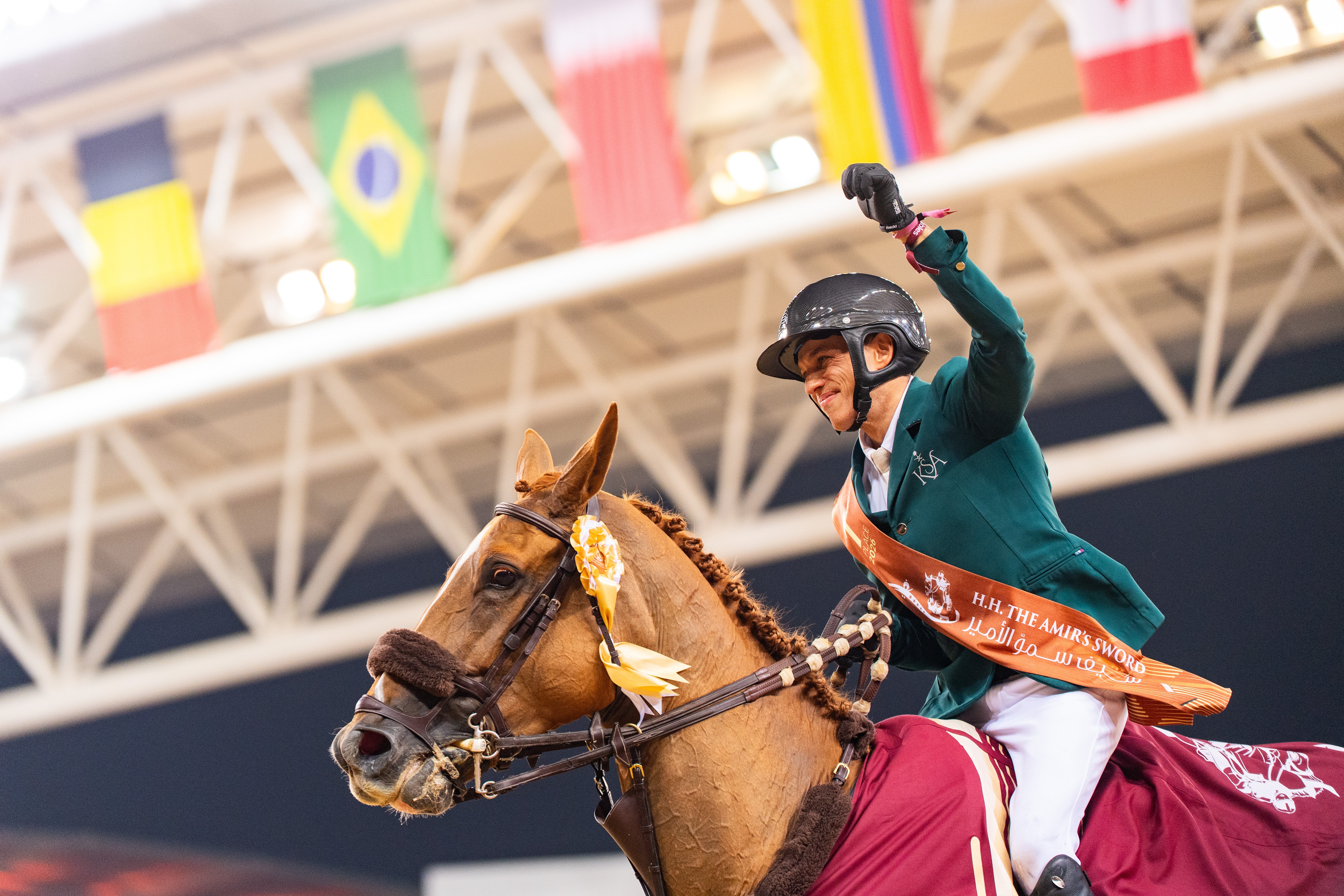 Horse Times Egypt: Equestrian Magazine :News :ABDULLAH AL SHARBATLY CLINCHES HH THE AMIR’S SWORD IN A SHOWSTOPPING DOHA GRAND PRIX