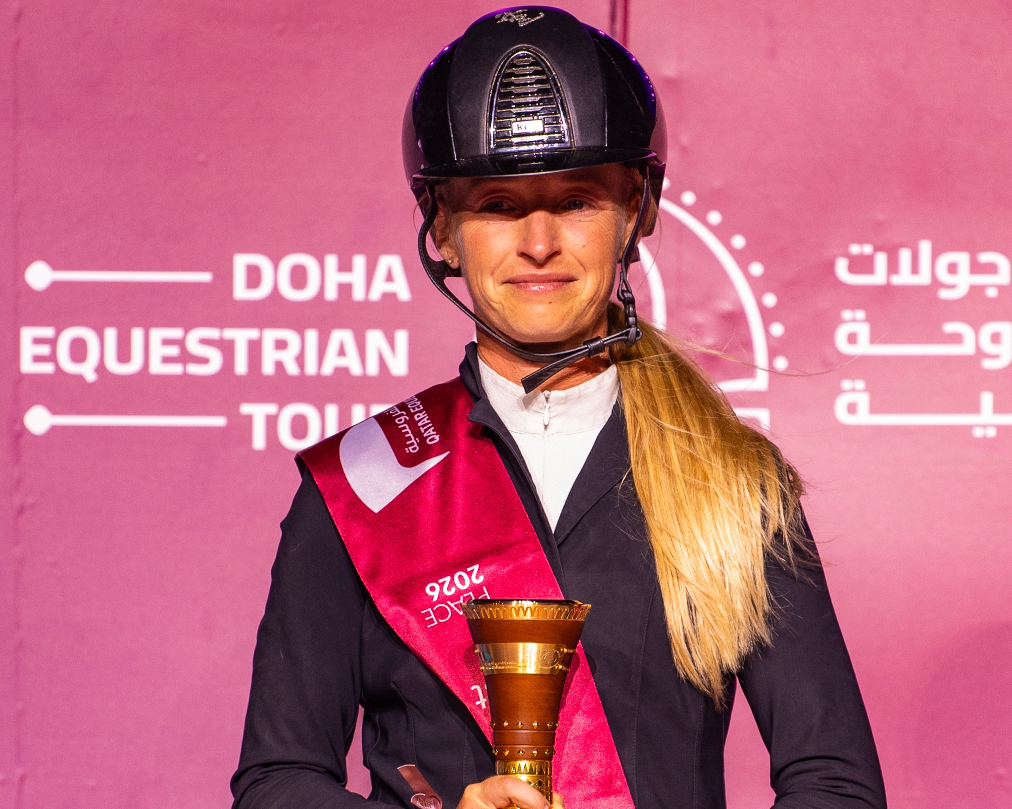 Horse Times Egypt: Equestrian Magazine :News :TRIPLE TRIUMPH FOR KRISTEN VANDERVEEN AS SHE WINS THE QEF CUP GRAND PRIX 