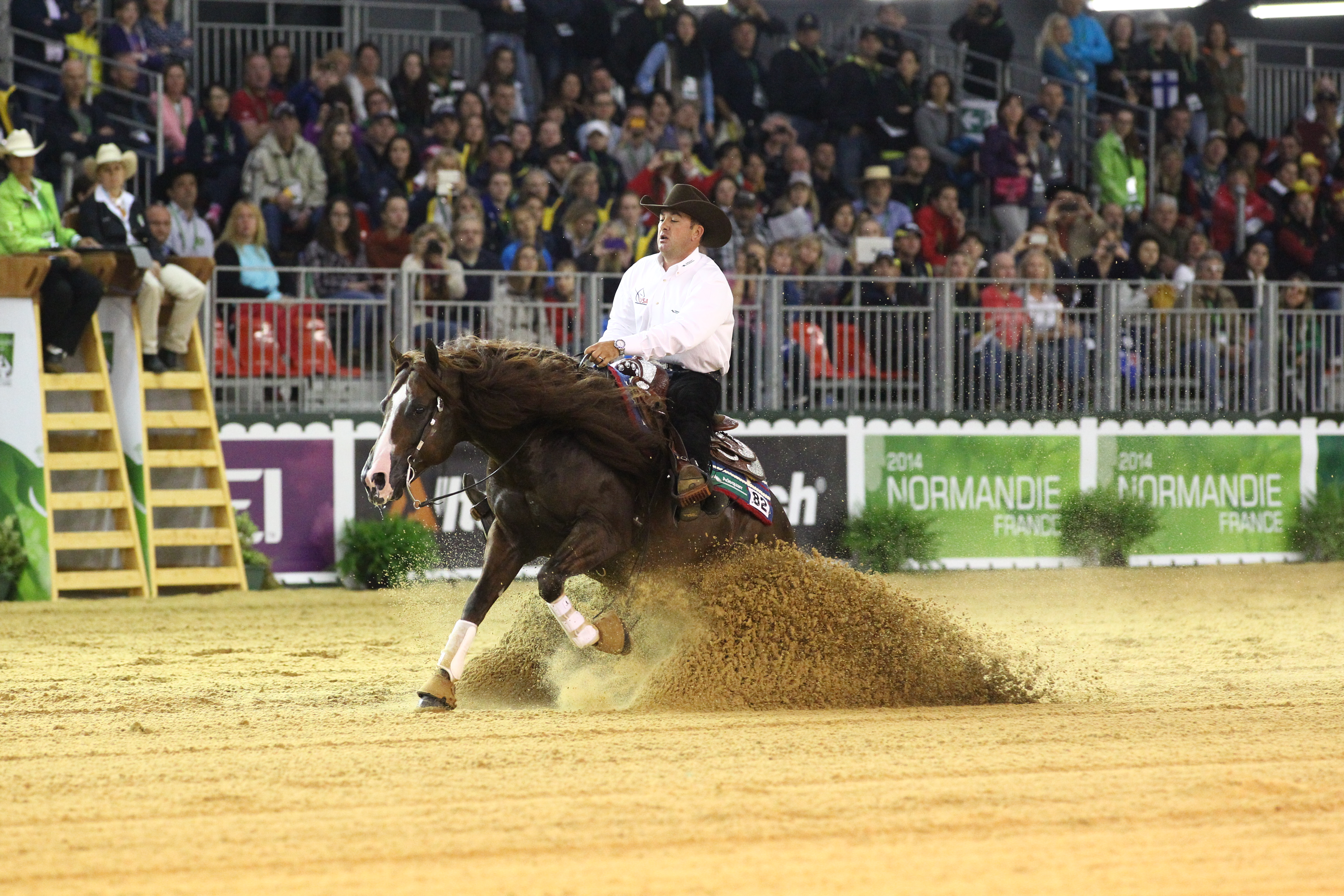 Horse Times Egypt: Equestrian Magazine :News :THE USA CLAIMS TEAM GOLD IN REINING AT THE ALLTECH FEI WORLD EQUESTRIAN GAMES 2014 IN NORMANDY