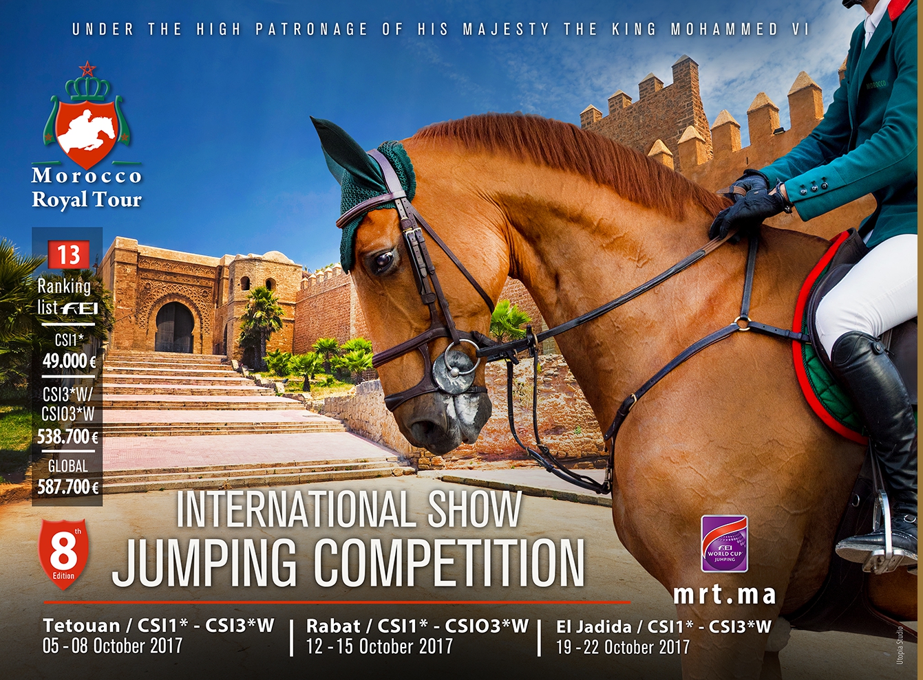 Horse Times Egypt: Equestrian Magazine :News :The Morocco Royal Tour will participate in the Jumping International of Chantilly 2017   